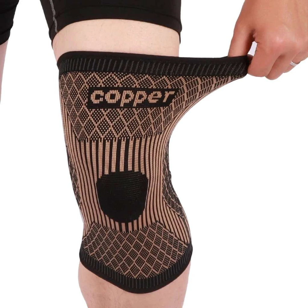 CopperFlex Knee Compression Sleeve | for Pain Relief - Support - Mobility - perfect for Athletes, Arthritis, Seniors, and Injury Recovery Bowlift by Bowlift