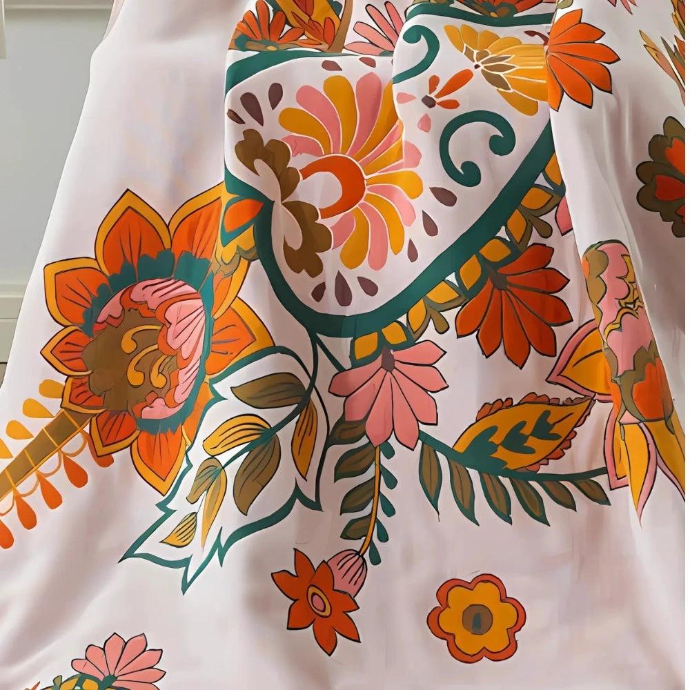 Floral Harmony Cotton Breathable Towel by Casa & Beyond