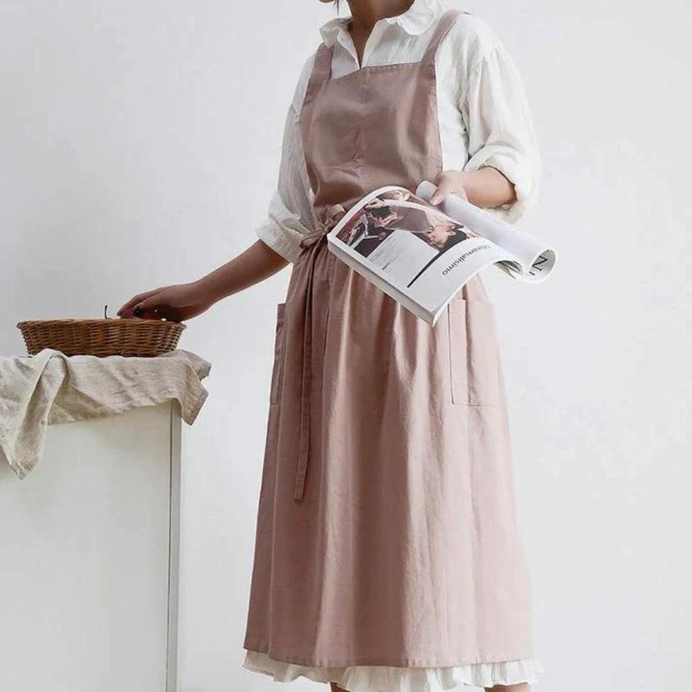 Multipurpose Cotton Apron With Pockets by Casa & Beyond