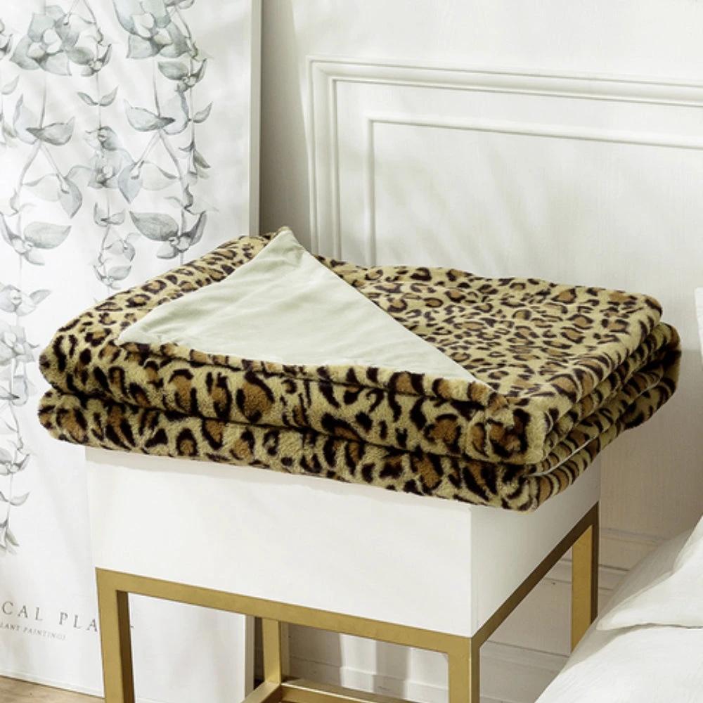 Wild Elegance Leopard Print Blanket by Casa & Beyond