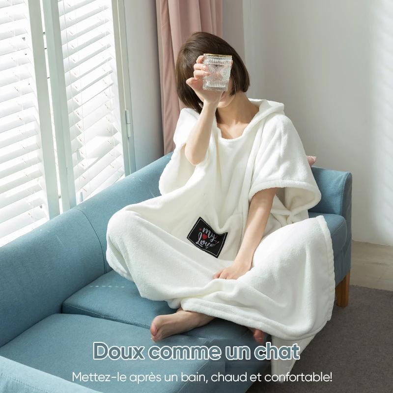 Terry bathrobe made of soft cotton fabric Girly by Bowlift