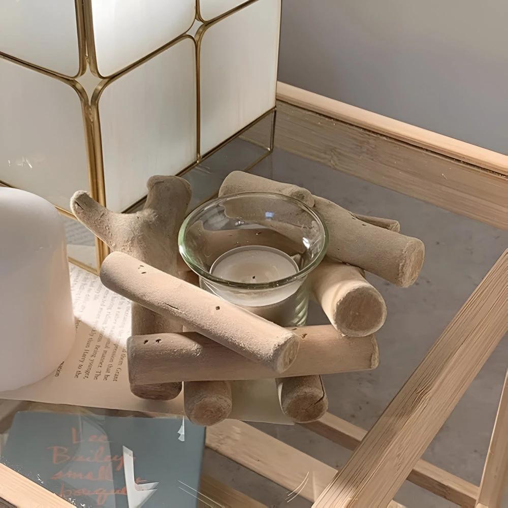 Driftwood Haven Candle Holder by Casa & Beyond