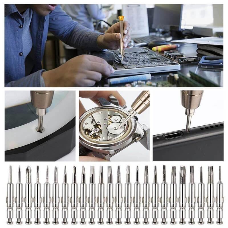 Ciaovie Mini Kit for Precision Screwdriver Repair Tools (25 pieces) by Bowlift