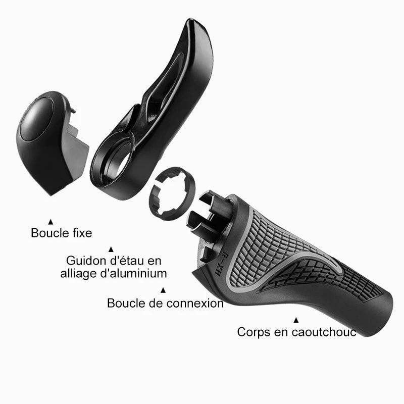 Ergonomic bicycle grips with shock absorption and horns (1 pair) by Bowlift