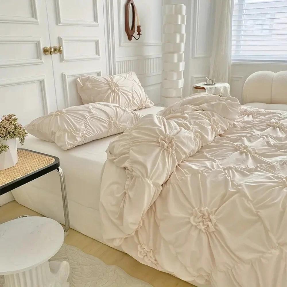Ruffle Flower Duvet Cover Set by Casa & Beyond