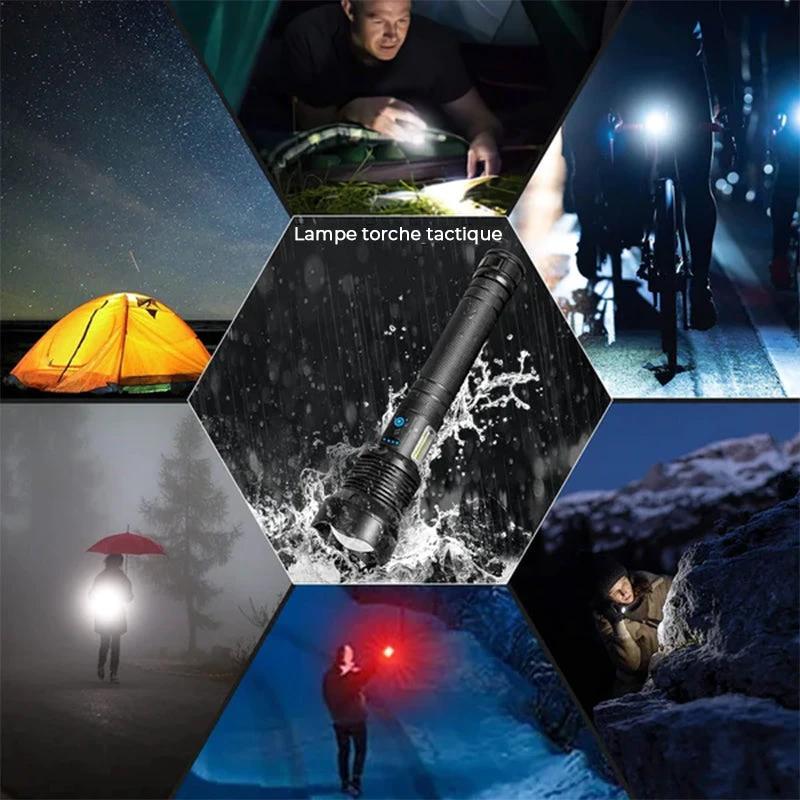 Tactical rechargeable laser LED flashlight by Bowlift