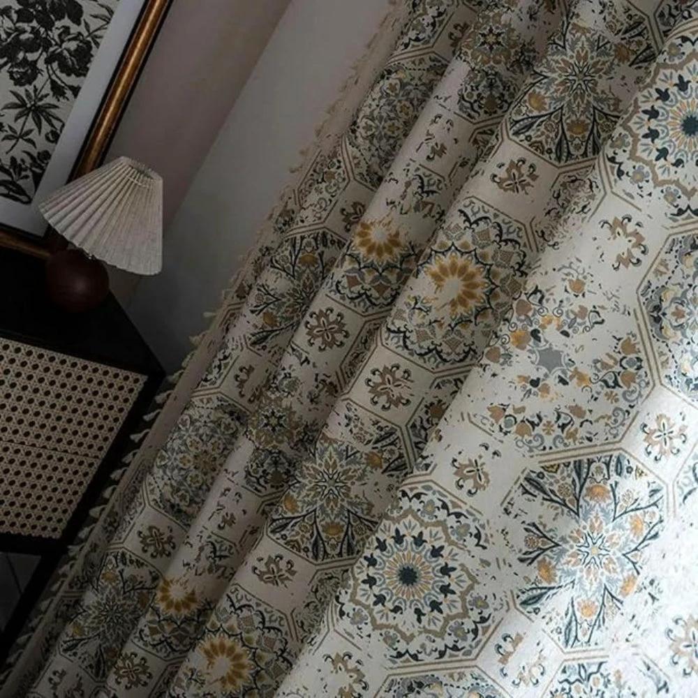 Botanical Bliss Tassel Curtain by Casa & Beyond