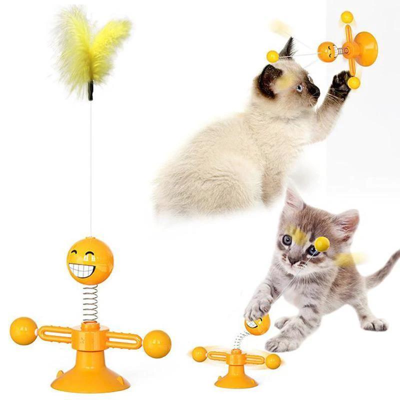 Multifunctional spinning toy for cats by Bowlift