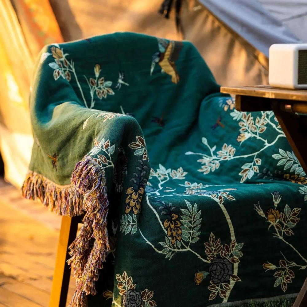 Ornate Multi-Layer Cotton Blanket by Casa & Beyond