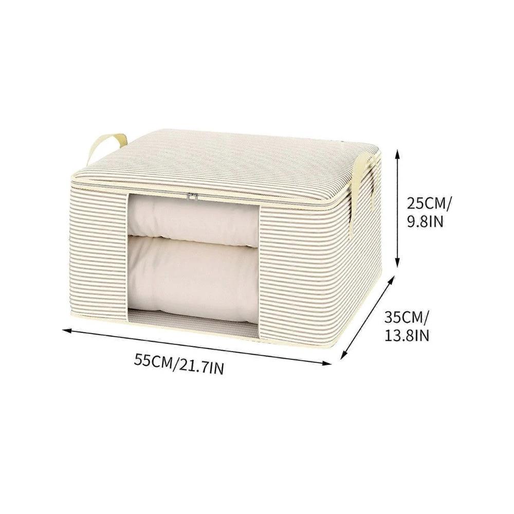 Classic Stripe Foldable Storage Bag by Casa & Beyond