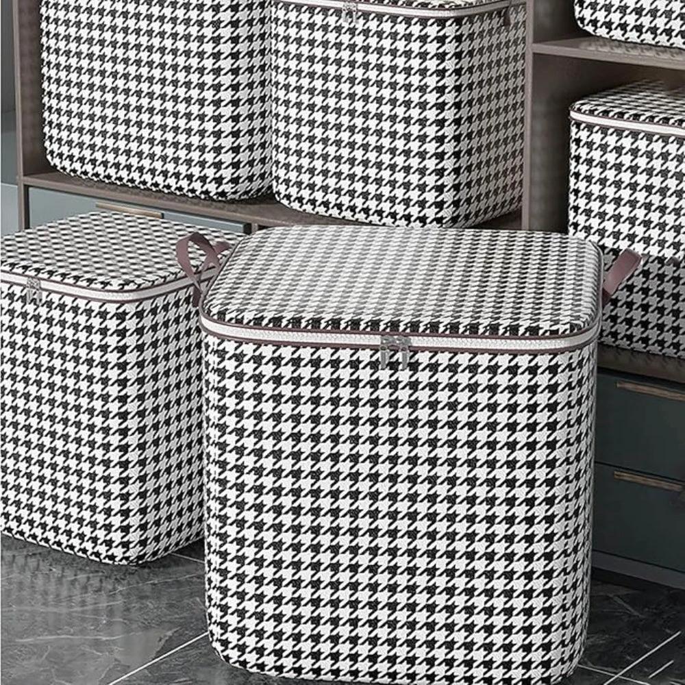 Houndstooth Collapsible Storage Box by Casa & Beyond