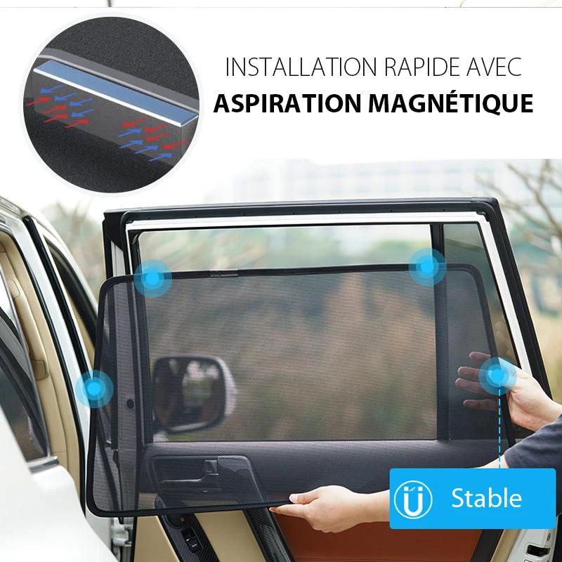Magnetic holder for car window shade dispenser by Bowlift