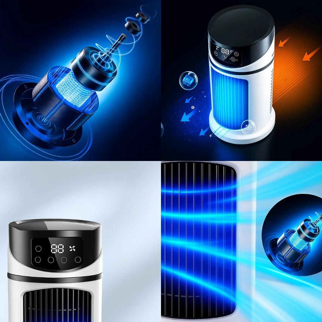 Rapid Cooling – USB 5V – 300ML Water Tank – Quiet Operation for Desk and Home Use Bowlift by Bowlift