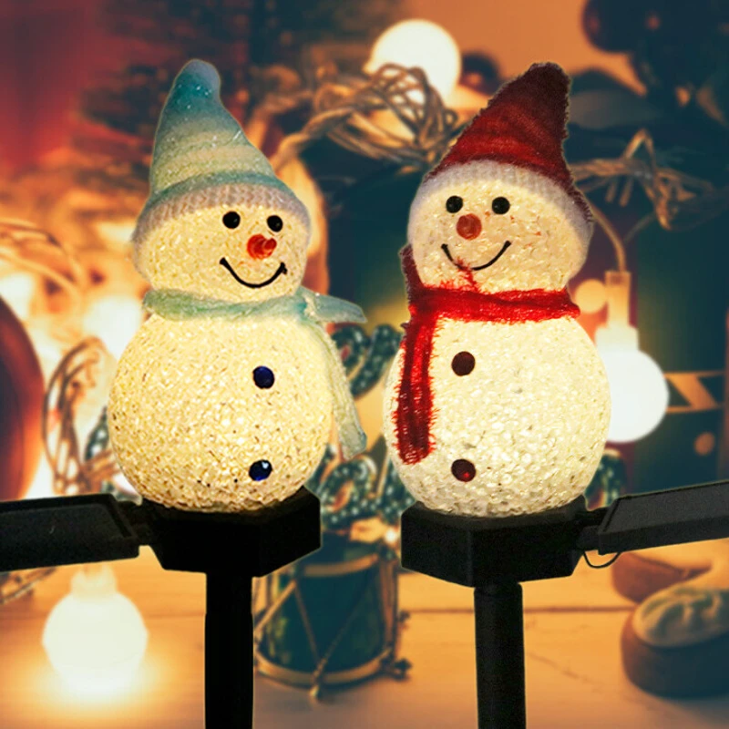Solar light snowman by Bowlift