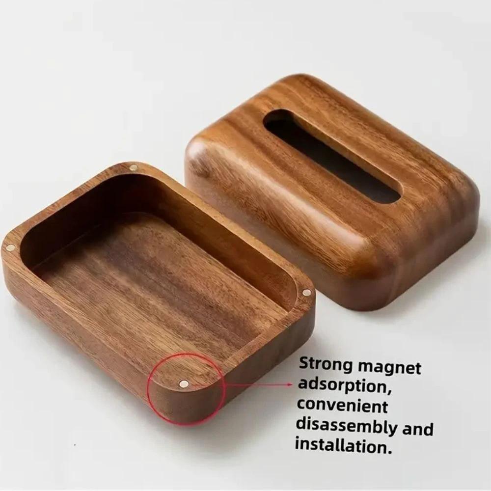 Earthtone Wooden Tissue Holder by Casa & Beyond