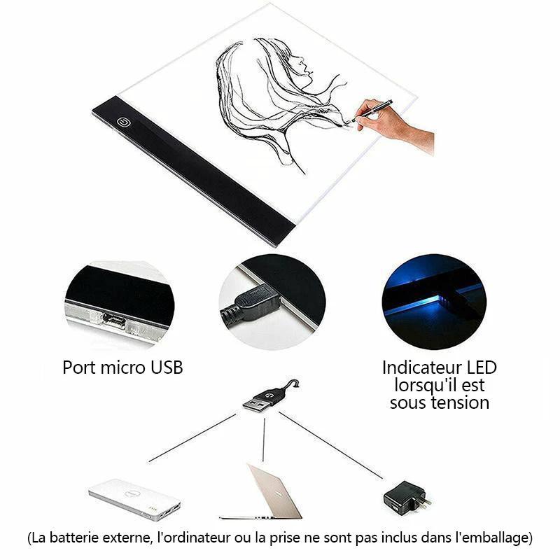 Drawing board with LED light by Bowlift