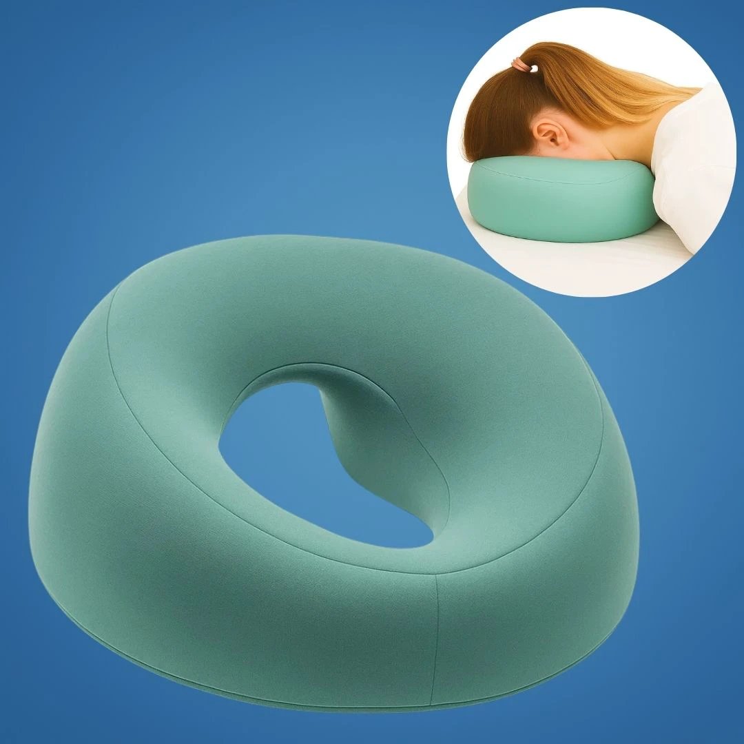 FaceEase | Face‑Down Pillow – Pressure Relief Support – Contoured Memory Foam – Ideal for Massage Beauty & Stomach Sleeping Bowlift by Bowlift