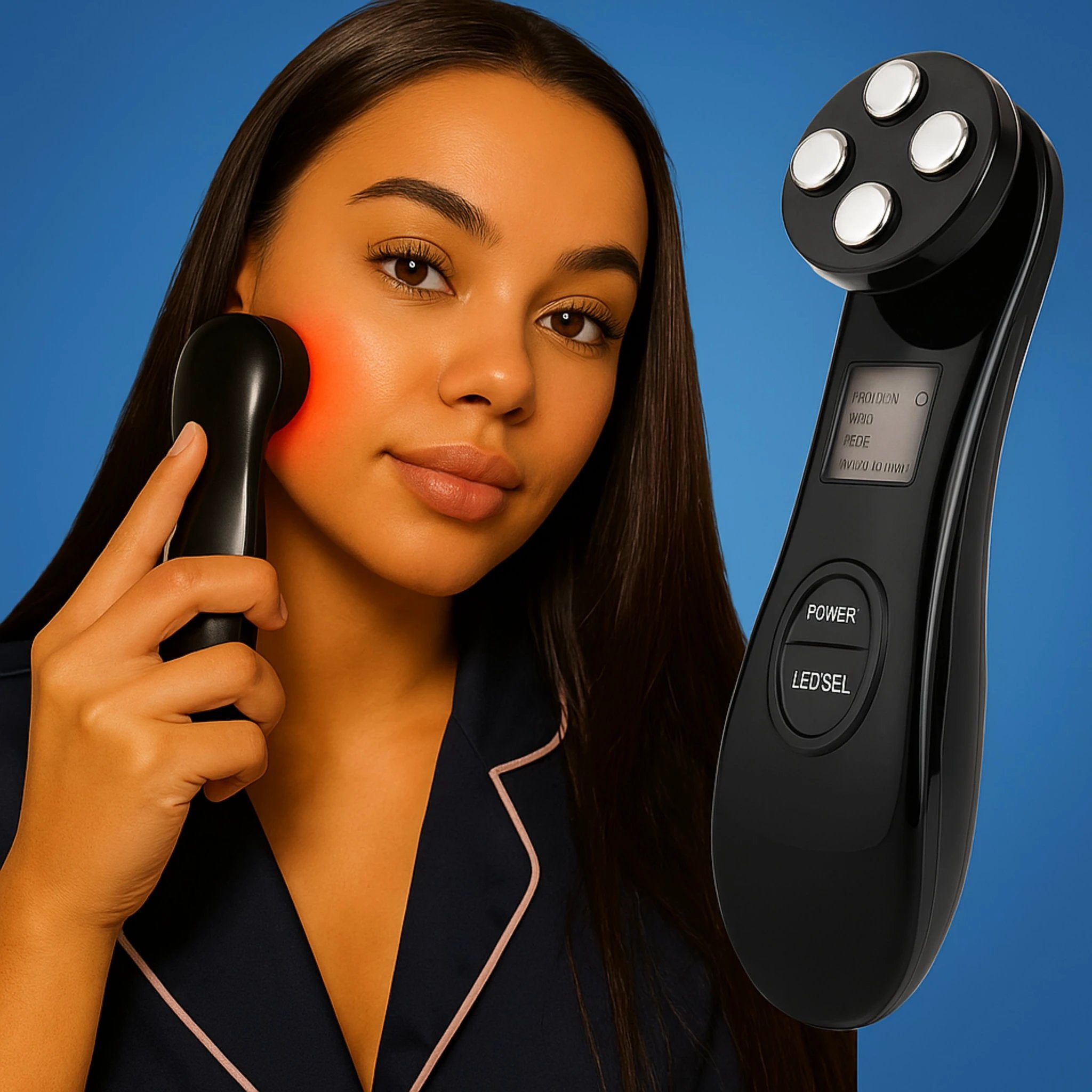 GlowBeam | LED Facial Wand – Anti-Ageing Light Therapy – Lightweight Design – Home Skincare for All Skin Types Bowlift by Bowlift