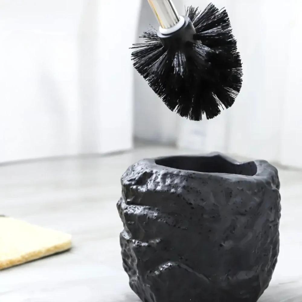 Retro Stone Ceramic Toilet Brush by Casa & Beyond