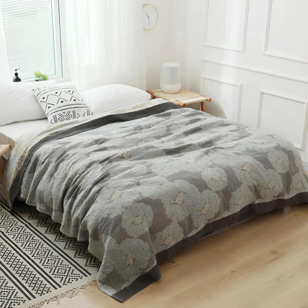 Botanical Bliss Cotton Blanket by Casa & Beyond