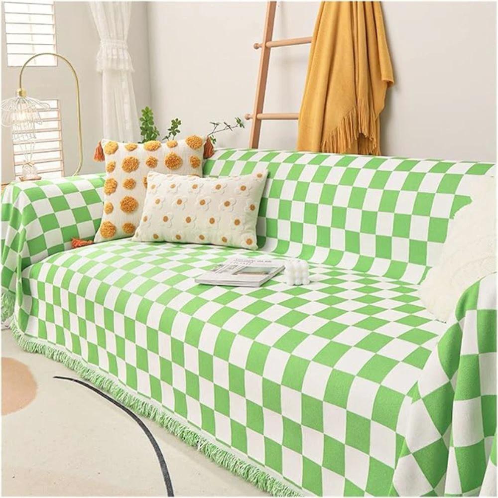 Checkerboard Anti-Scratch Sofa Cover by Casa & Beyond