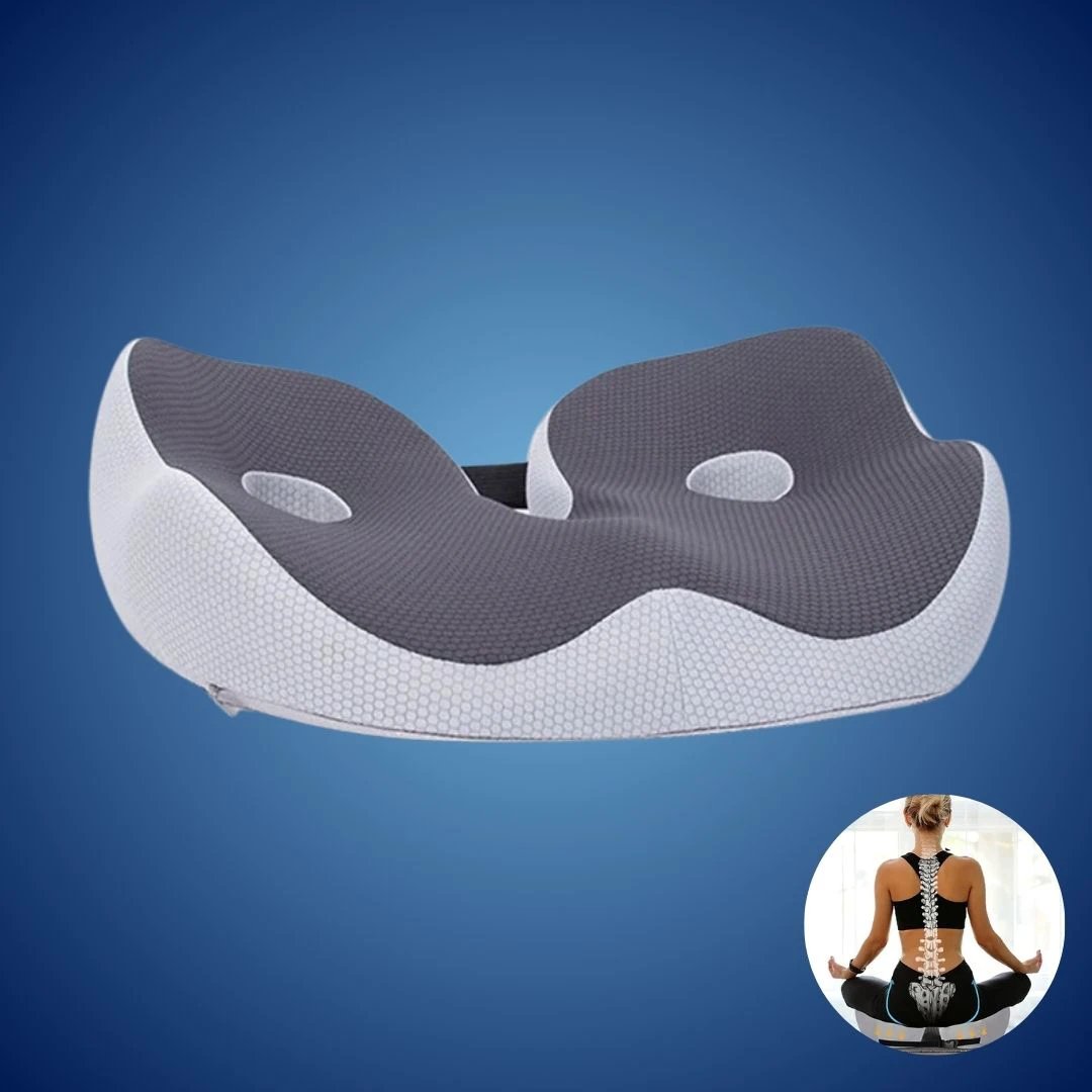 SitSmart Adjustable Memory Foam Sit Bone Relief | Seat Cushion for Tailbone Pressure Pain - Posture Support in Office Chairs Bowlift by Bowlift