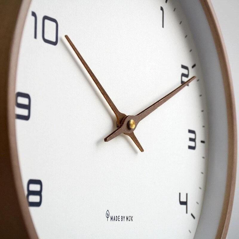 Scandinavian wall clock made of wood Bowlift by Bowlift