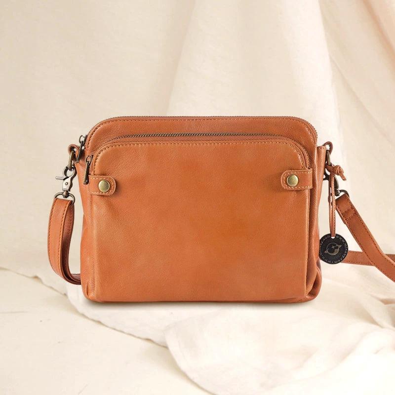 Three-Layer-Leather-Crossbody-Shoulder- & Clutch-Bag by BowLift