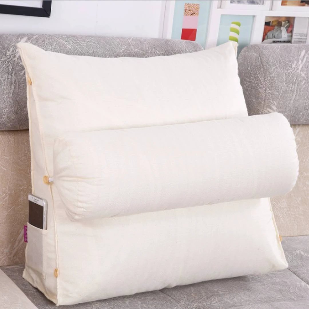 LoungeEase | Backrest Pillow for Reading and TV - Lumbar Support Adjustable Bed Pillow - Comfort Posture - Versatile Use Pillow Bowlift by Bowlift