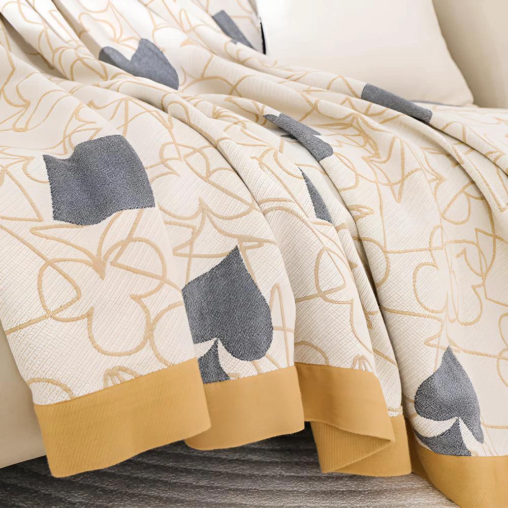 Poker Patterns Cotton Blanket by Casa & Beyond