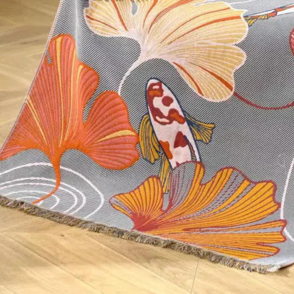Koi Garden Elegance Gauze Towel by Casa & Beyond