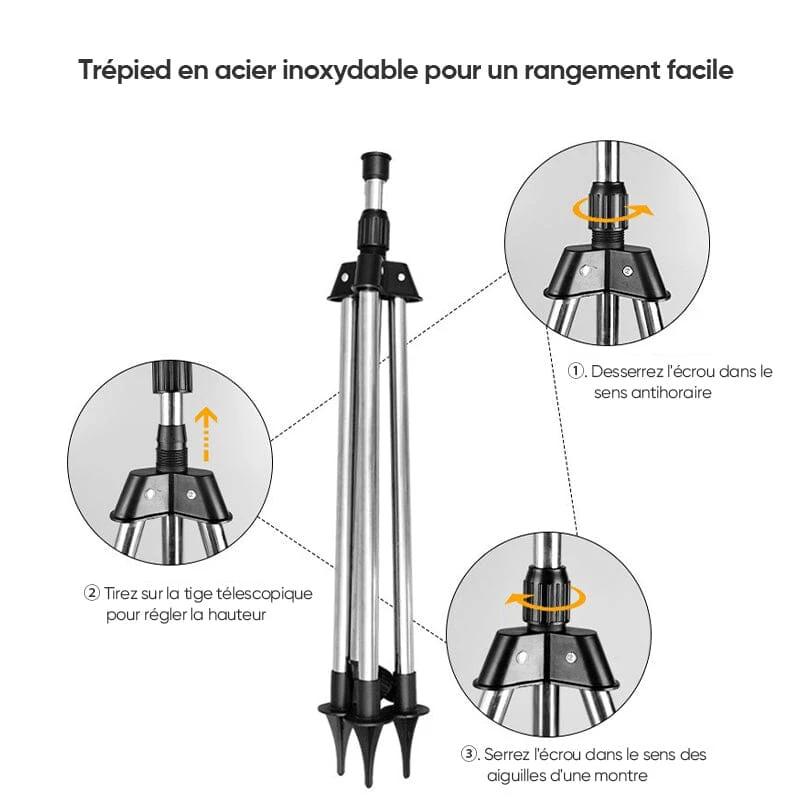 Tripod rotation compensation by Bowlift