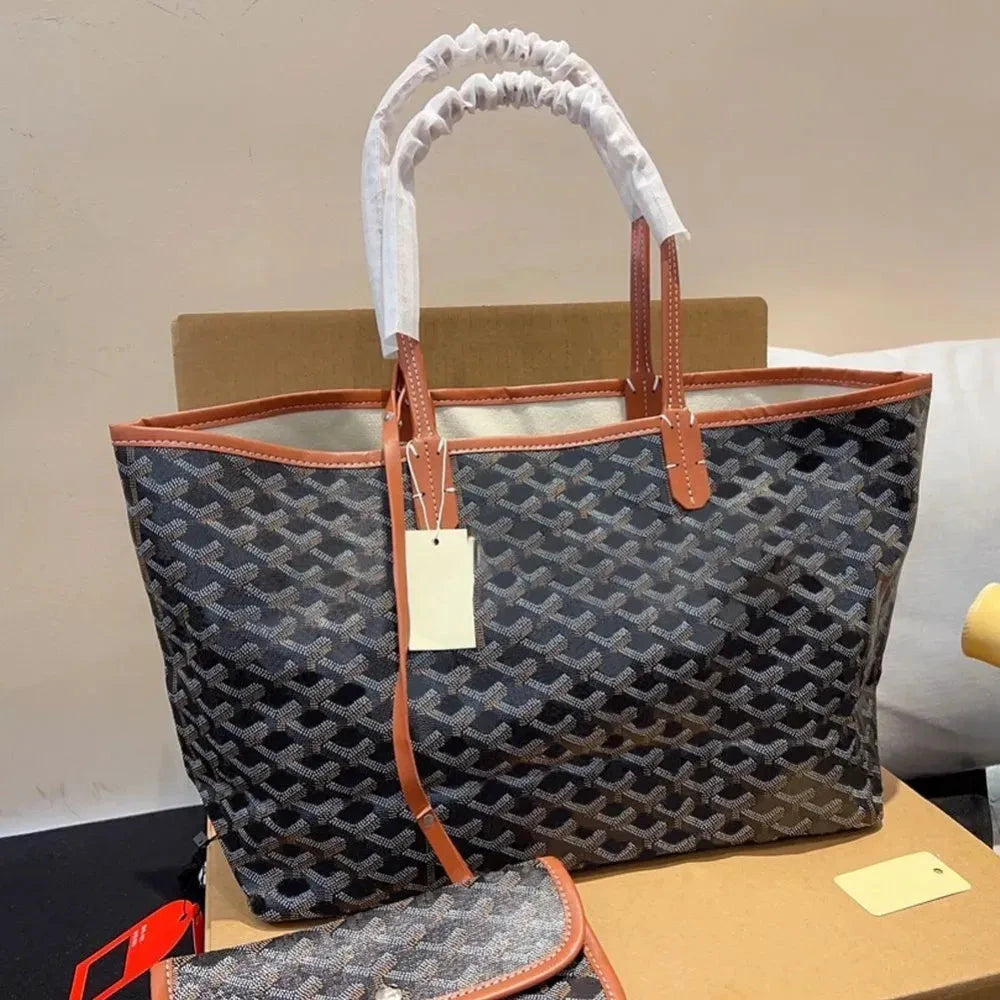 Luxury Designer Tote Bag Women’s High-End Black and Green Letter Handbag by jinxuan_shoe