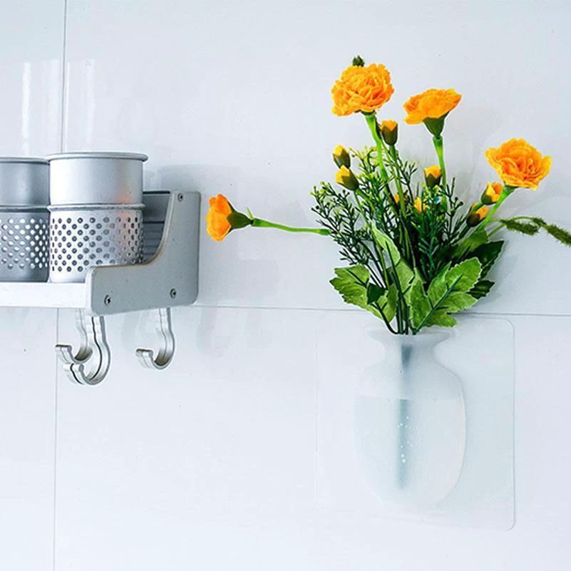 Silicone Sticky Wall Vase by Bowlift