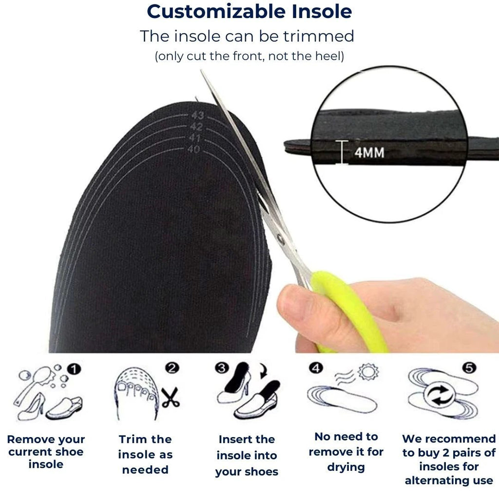 HeatStride Heated Shoe Insoles | Heating Adjustable Shoe Inserts - Temperature Control - Cold Weather - Cold Feet Bowlift by Bowlift