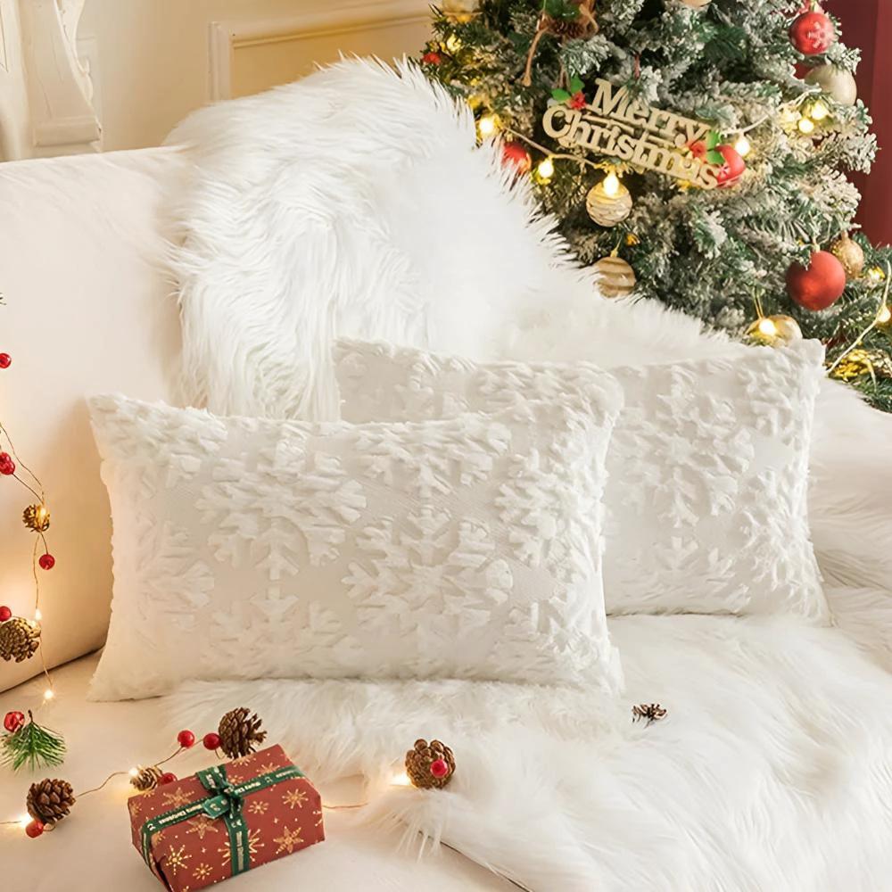 Snowflake Bliss Cushion Covers by Casa & Beyond
