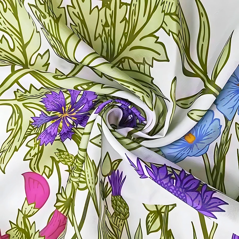 Pastoral Style Plants Waterproof Shower Curtain by Casa & Beyond
