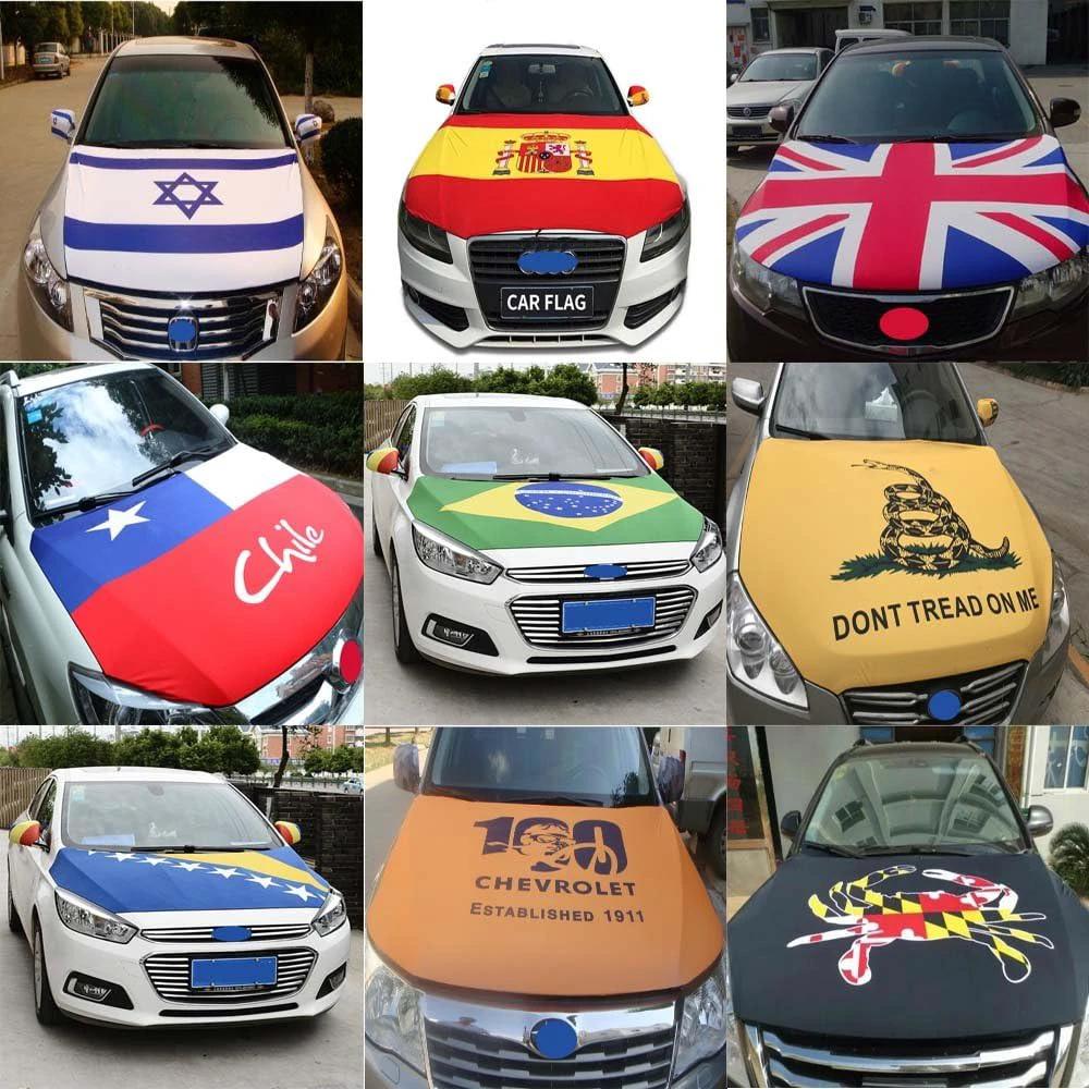 Eagle Logo Car Hood Cover Flag ,Engine Flag of Eagle ,3.3X5ft/6X7FT, 100% Polyester Elastic Fabrics Can be Washed Suitable for large SUV and Pickup Trucks by flagsshop