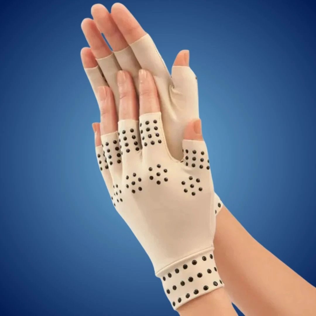 ThermaFlex Fingerless Arthritis Gloves | Magnetic Compression Gloves for Arthritis Pain Relief - Improved Circulation - Reduced Swelling Bowlift by Bowlift