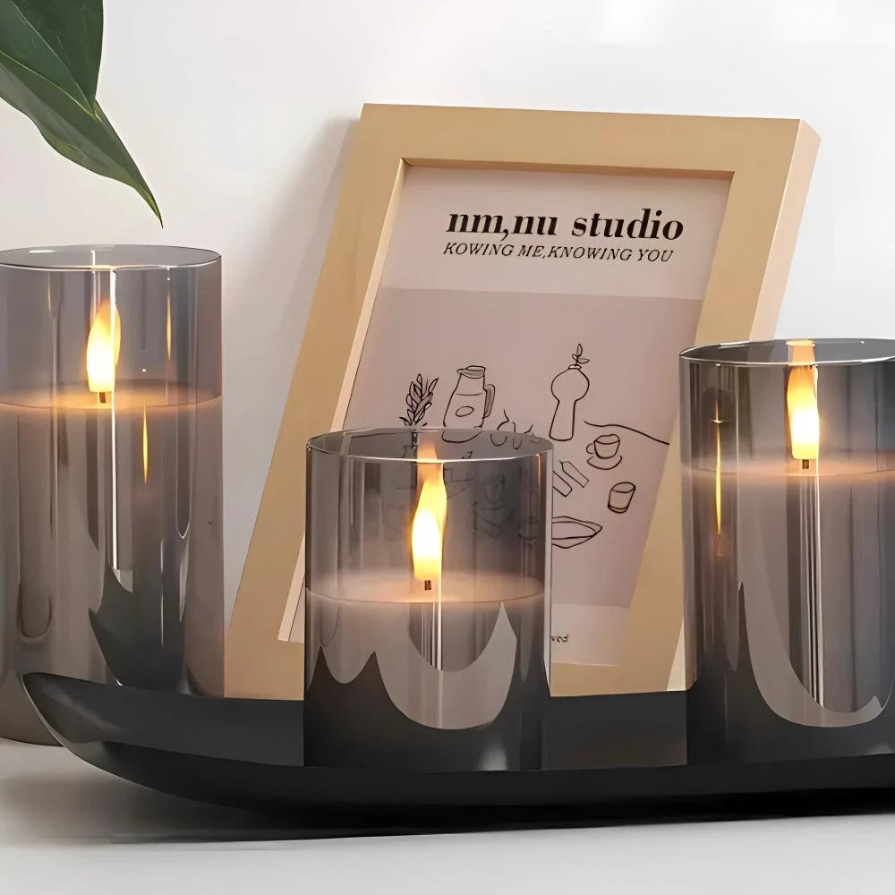 Ethereal 3D Flameless Candle | 3pcs Set by Casa & Beyond