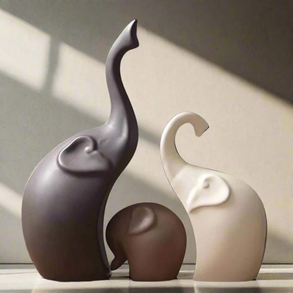 Modern Grace Elephant Sculptures by Casa & Beyond