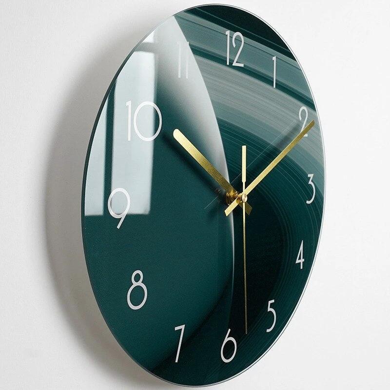Elegant Wall Clock made of Glass Bowlift by Bowlift
