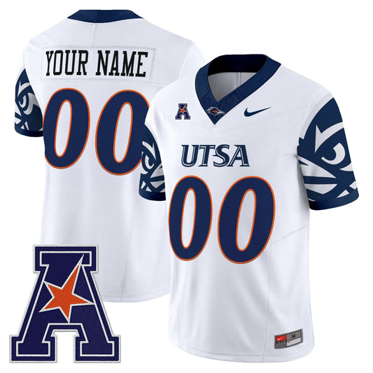 Custom UTSA Roadrunners Jersey 2025 Vapor Limited V2 Stitched White by My Store NCAA Football Jerseys
