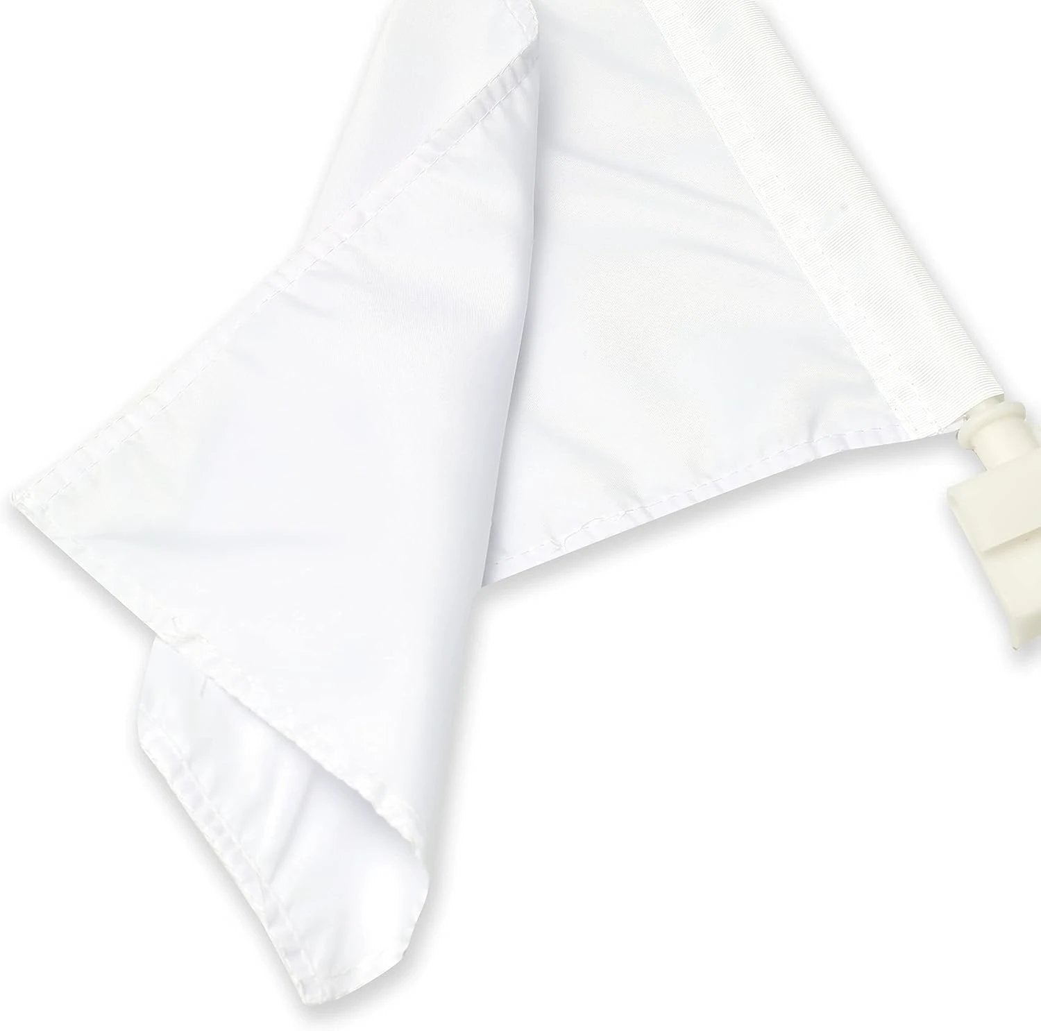 White Color Flag Car Window Flag of White 11X18 Inch(28x46cm) 100% Polyester, Strong White Flagpole by flagsshop