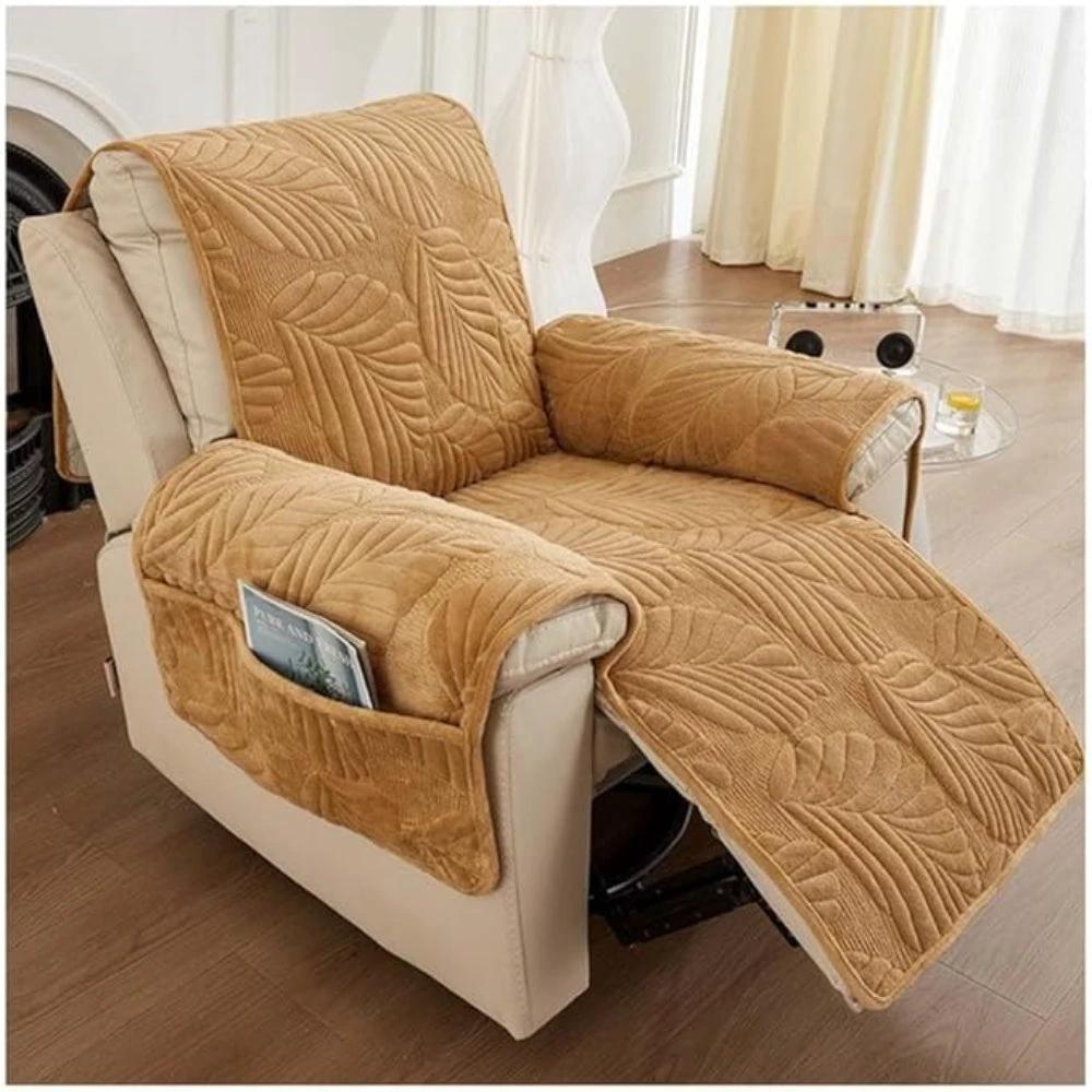 Verdant Leaf Pattern Recliner Cover by Casa & Beyond