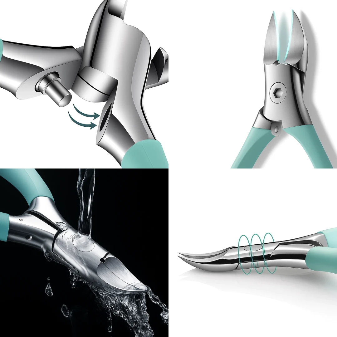 Precision for Thick & Ingrown Nails – Rust-Proof Stainless Steel Curved Blade + Magnetic Cover – Safe Grooming Bowlift by Bowlift