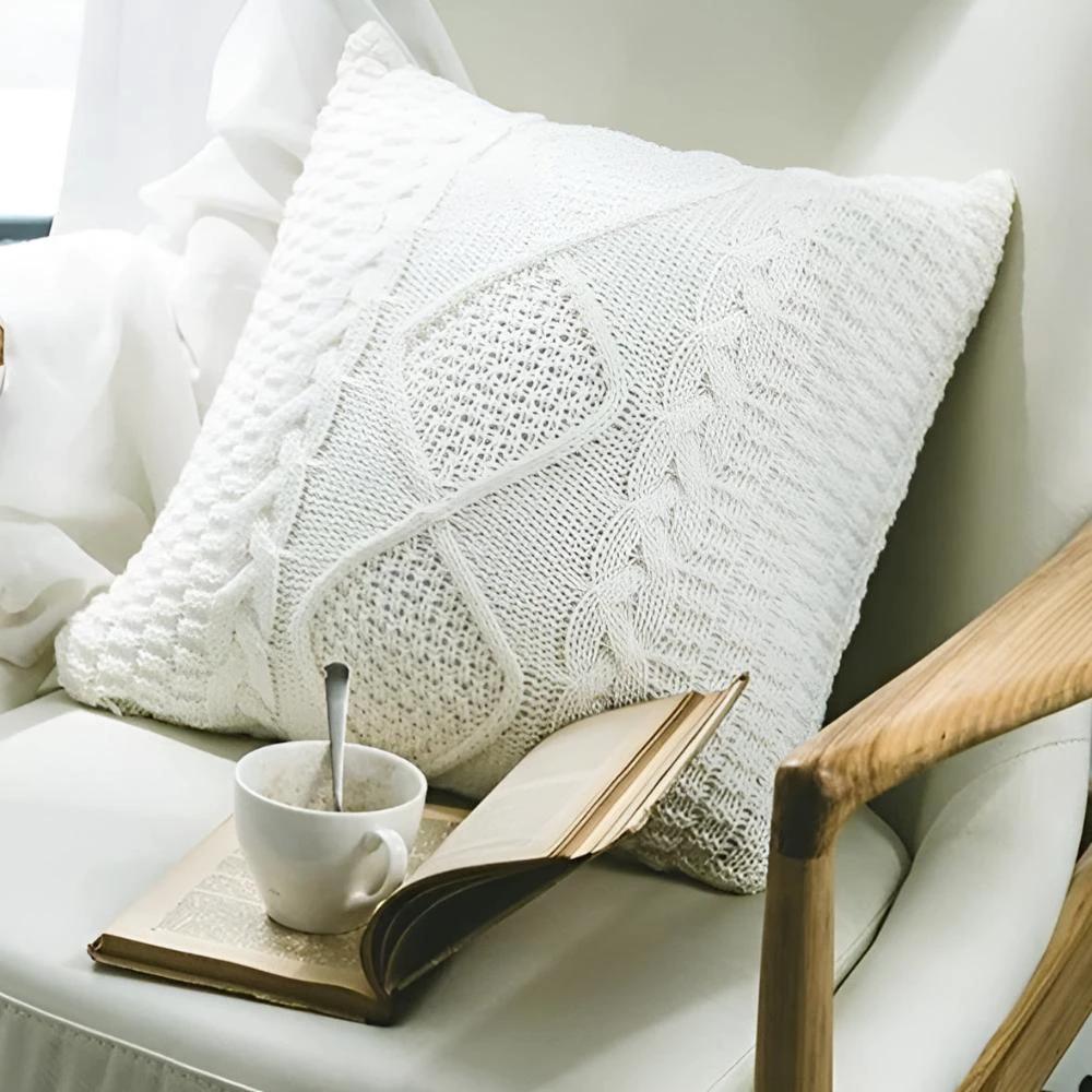 Braided Knitted Cushion Cover by Casa & Beyond