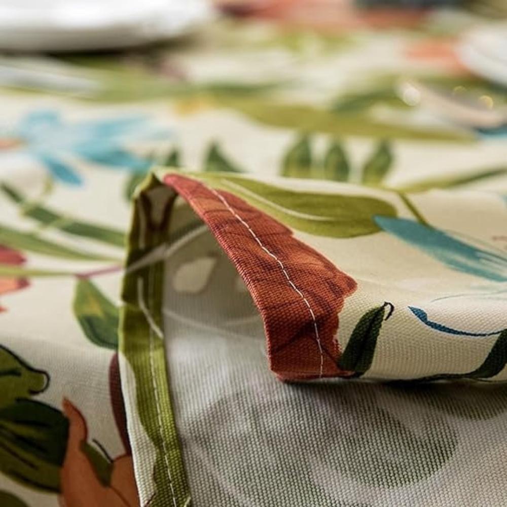 Monstera Leaves Cotton Tablecloth by Casa & Beyond