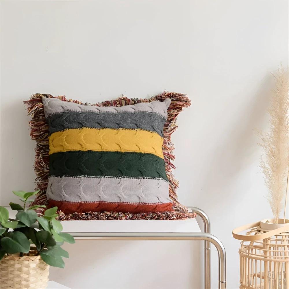 Colorful Radiance Knit Cushion by Casa & Beyond