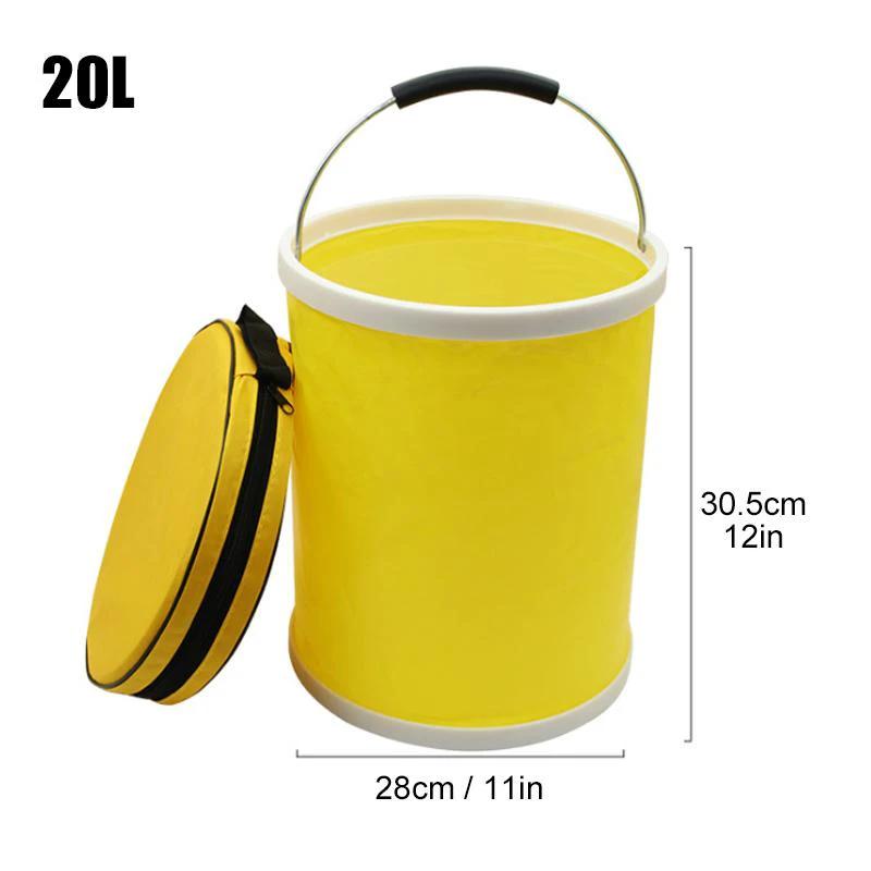 Foldable portable bucket for outdoor fishing by Bowlift
